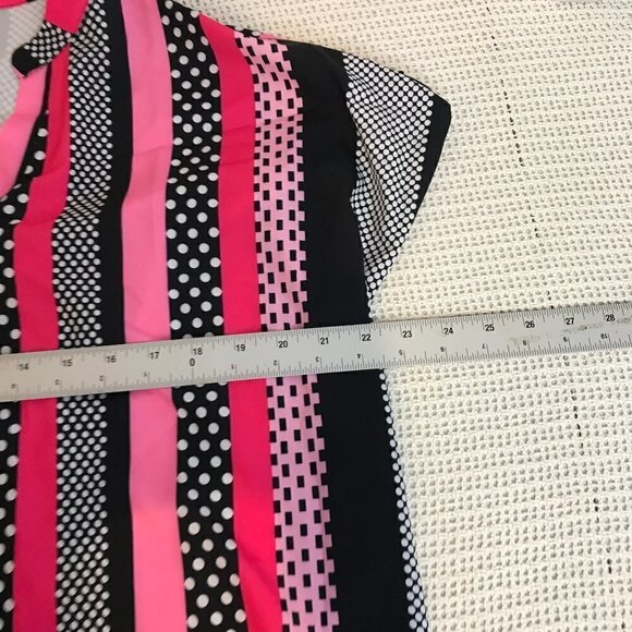 WOMENS STRIPE & POLKA DOT PRINT BLOUSE SIZE XL NEW - Picture 5 of 7
